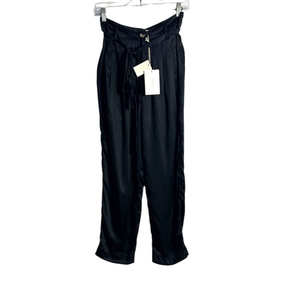 NWT The Great. Statesman Trousers Black Size 24 Capsule Wardrobe Minimalist